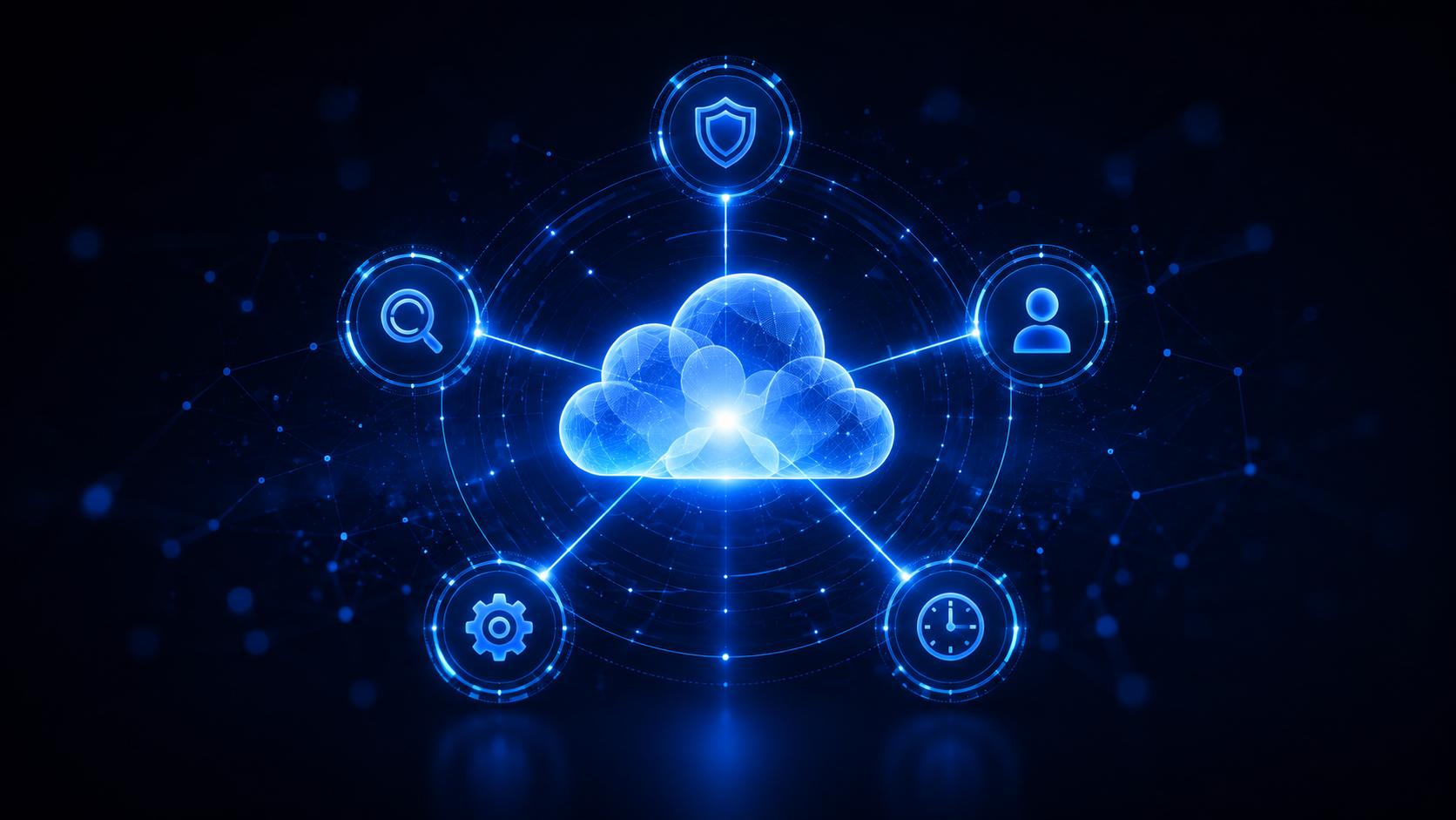 cloud resilience network showing cloud exposure management, misconfiguration risk, and identity risk converging